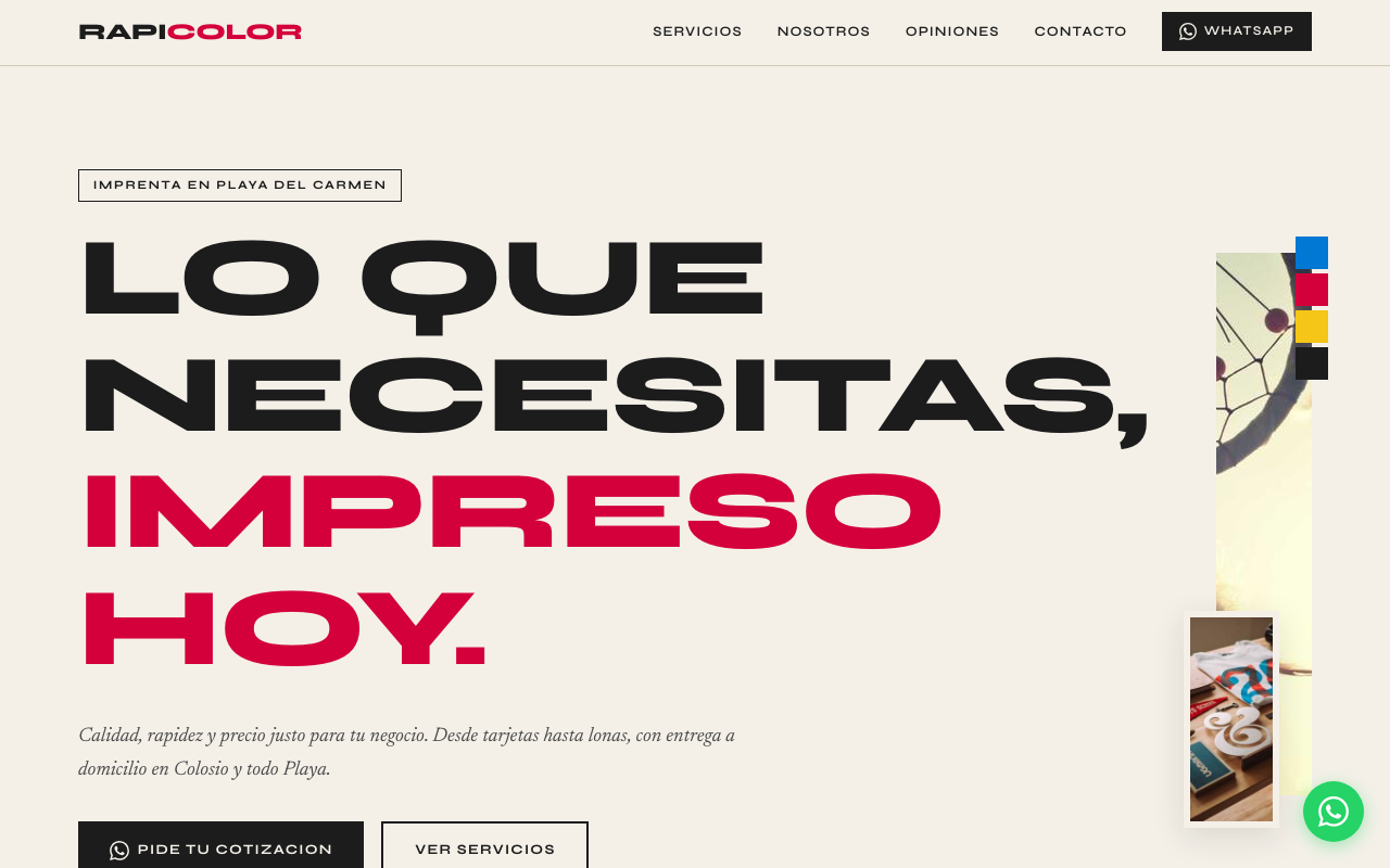 Rapicolor — Imprenta